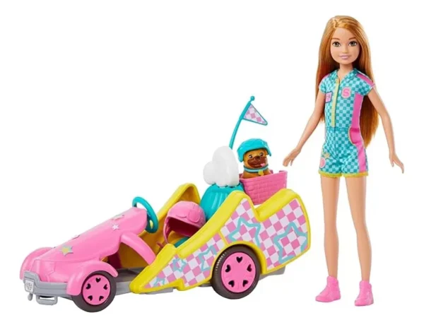 Barbie Stacie Ao Resgate Com Veículo Go Kart E Pet Mattel - Image 4