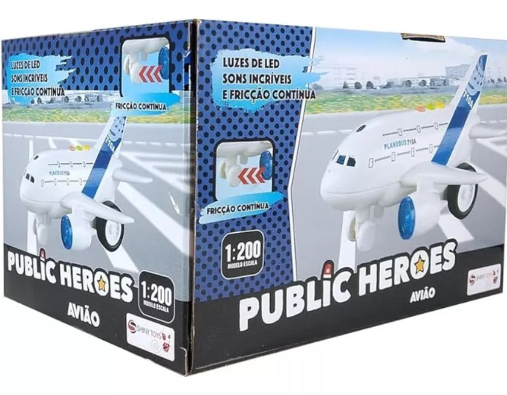 Brinquedo Avião Divertido Com Fricção Luz E Som Realista - Image 8
