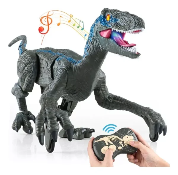 Dinossauro Controle Remoto Velociraptor Recarregavel Luz Som - Image 6