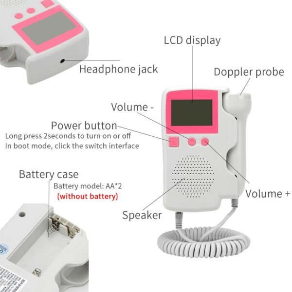 Monitor de Batimentos Cardíacos para Bebês - Doppler Fetal - Image 7